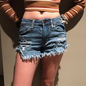 mossimo denim high rise jean shorts